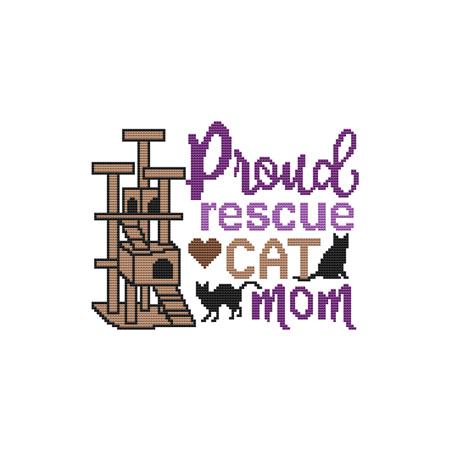 A Cat Saying - Proud Rescue Cat Mom